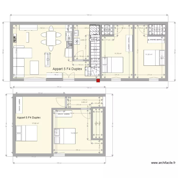 Le moulin 29 10 2019 Appart 5 F4 Duplex. Plan de 