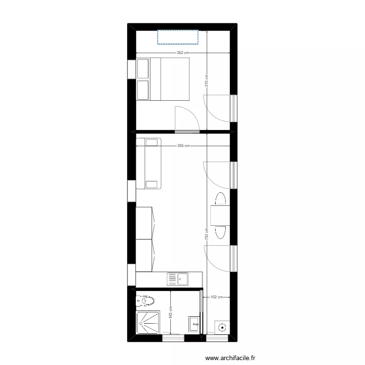 ANCIENNE PRESSE logement RDC. Plan de 