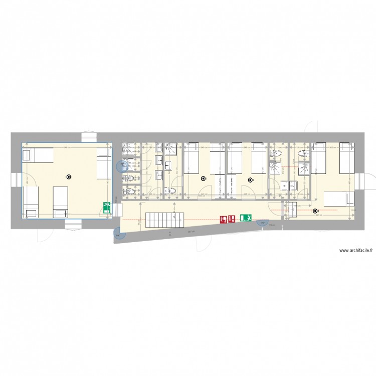 V1 les fleurs projet meublé et 2 étages. Plan de 0 pièce et 0 m2