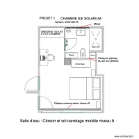 Chambre Solarium version sanibroyeur petite douche