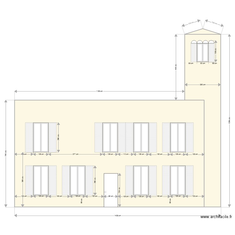 PLAN DE FACADE Est bis. Plan de 0 pièce et 0 m2