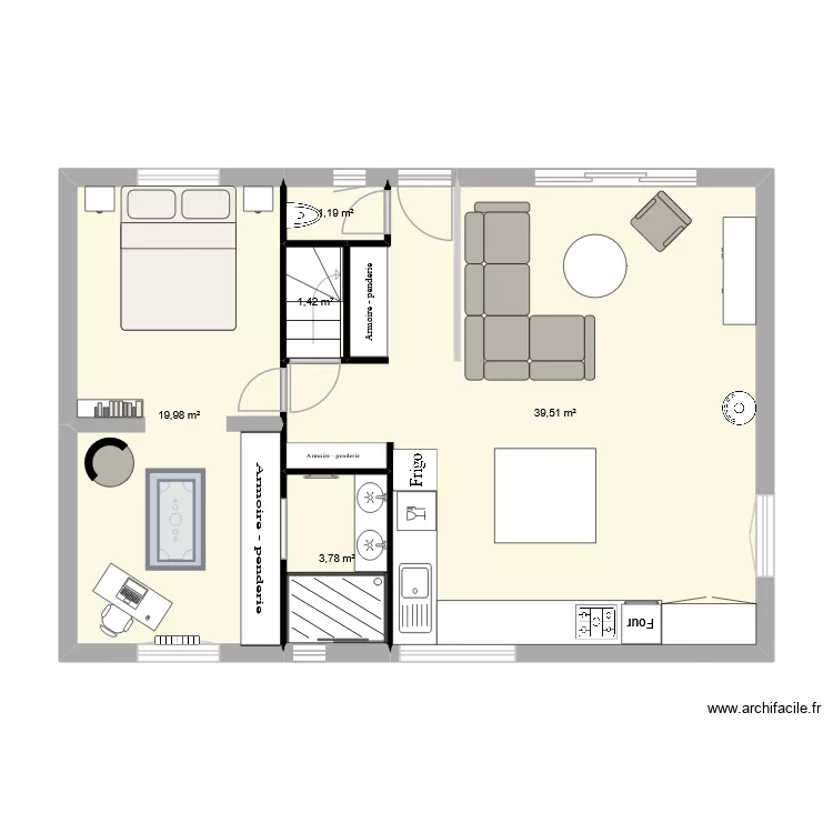 Vezin V2. Plan de 5 Pièces et 66 m² Vezin V2. Plan de 5 Pièces et 66 m²