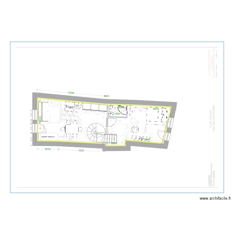 Aubière Projet3 Rdc. Plan de 0 pièce et 0 m2