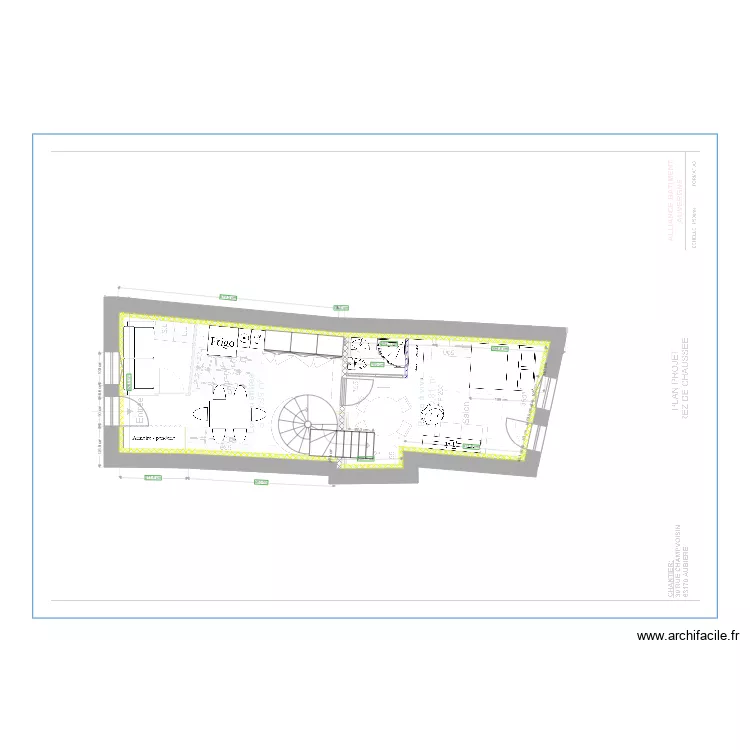 Aubi&egrave;re Projet3 Rdc. Plan de 
