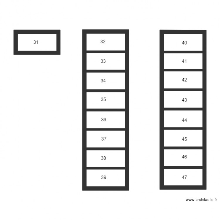 BOX 31 47. Plan de 0 pièce et 0 m2