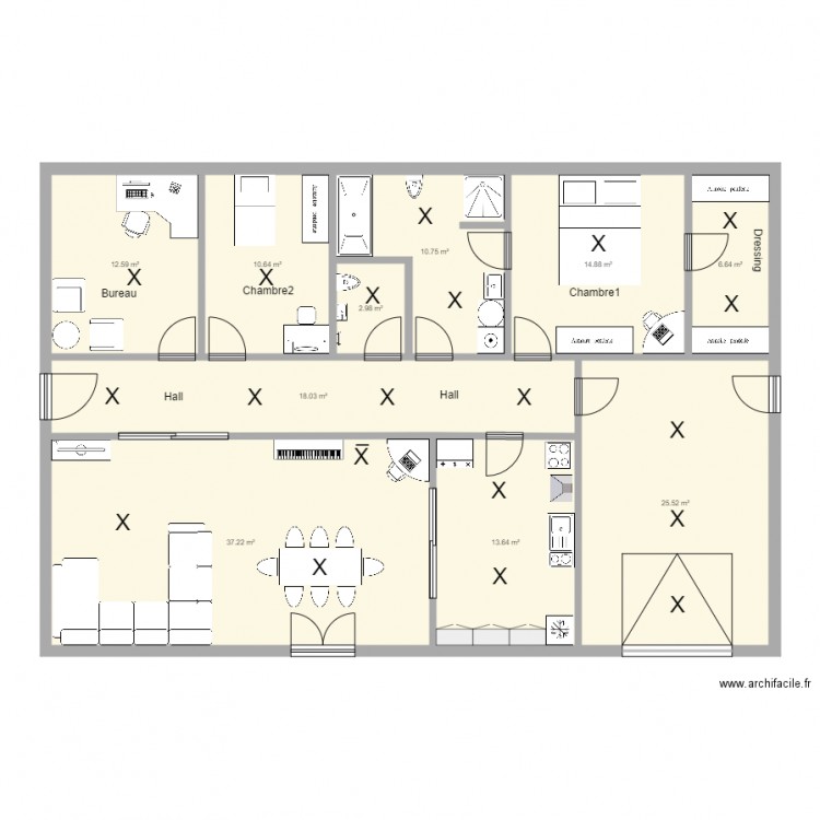 4PER maison plein pied 2. Plan de 0 pièce et 0 m2