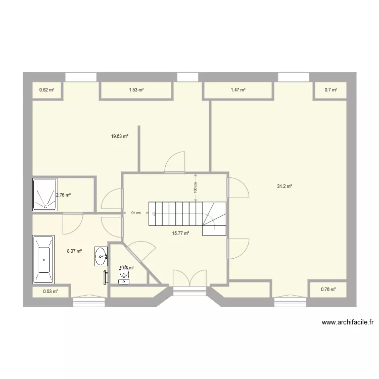 boutigny ETAGE 12 12 2020 SANS MEUBLE. Plan de 