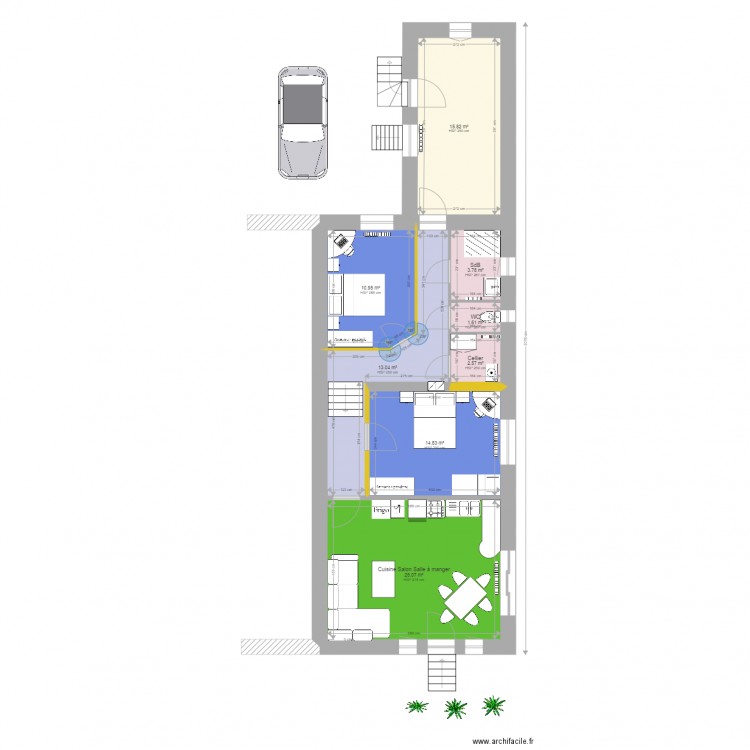 MA aménagement V1. Plan de 0 pièce et 0 m2