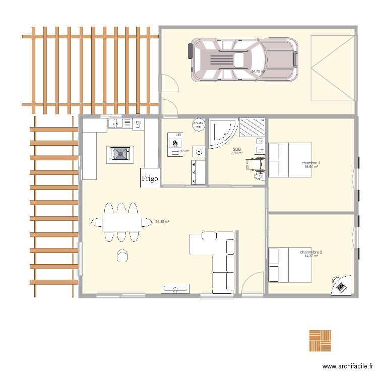 maison bois 1. Plan de 0 pièce et 0 m2