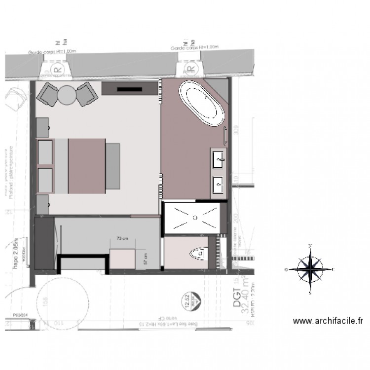 CHAMBRE 3 B. Plan de 0 pièce et 0 m2