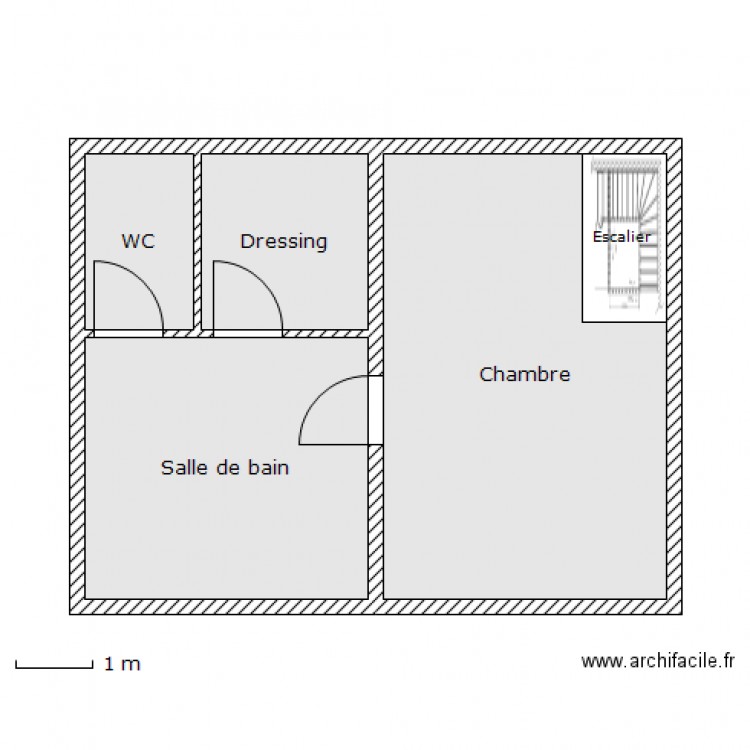 Etage mansarde. Plan de 0 pièce et 0 m2