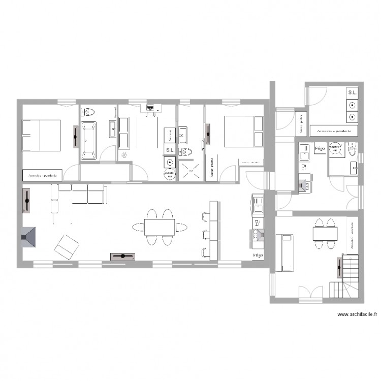 MAISON finie avec côtes. Plan de 0 pièce et 0 m2