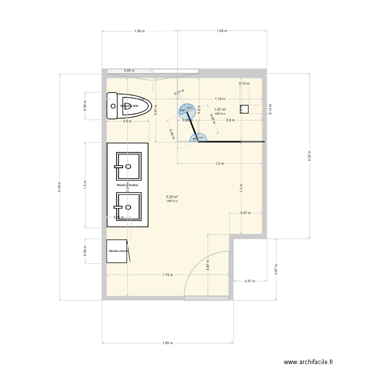 Sdb Kathy. Plan de 0 pièce et 0 m2