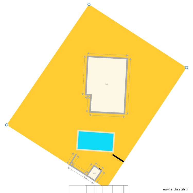 abri de jardin et local 1. Plan de 2 pièces et 110 m2