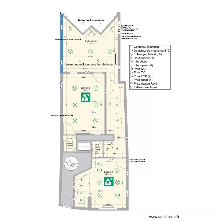 Fleurus Electricit&eacute;. Plan de 