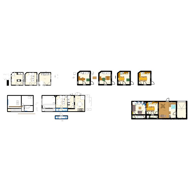 Agencement cuisine. Plan de 117 pièces et 886 m2