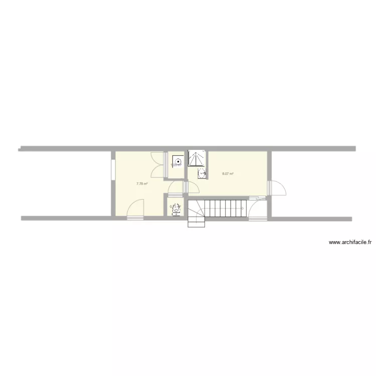 rez de chauss&eacute;e saint ouen 1. Plan de 