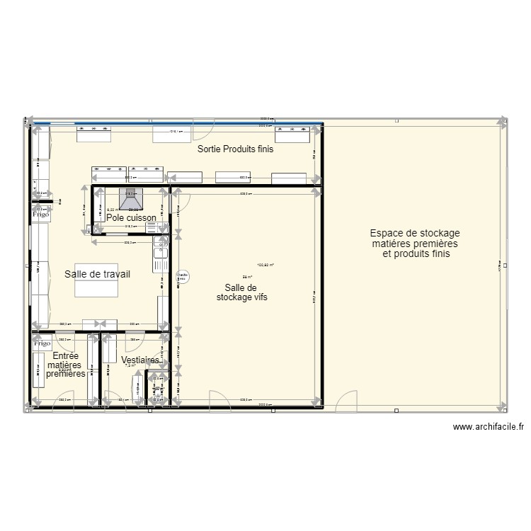 plan batiment. Plan de 7 pièces et 390 m2