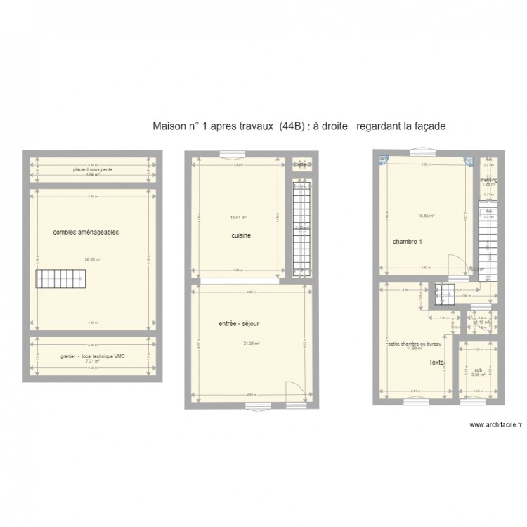 wignehies n44 B apres travaux. Plan de 0 pièce et 0 m2