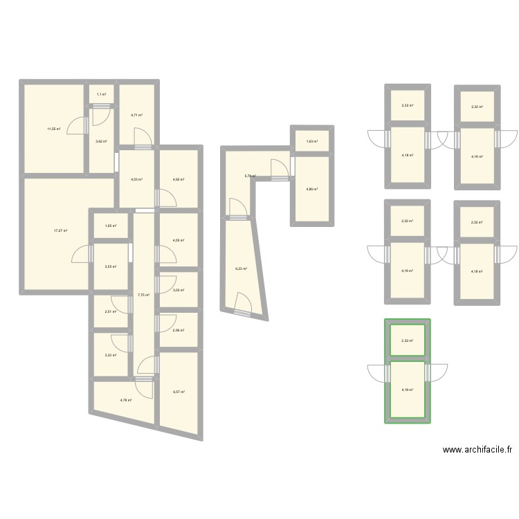 ACP PIRMEZ. Plan de 31 pièces et 140 m2