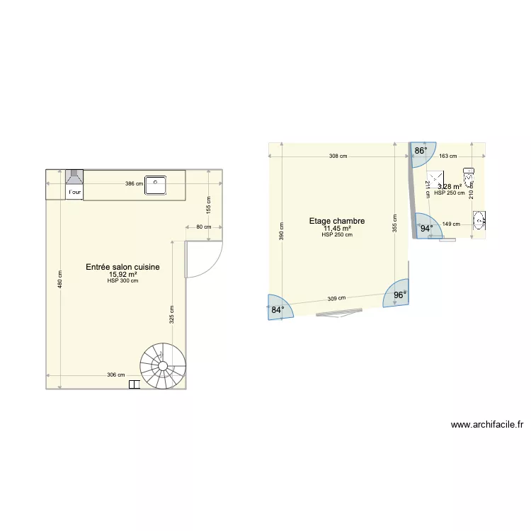 SALON ENTREE MEAUX. Plan de 