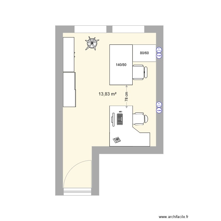 Bureau Dr LECLERC. Plan de 0 pièce et 0 m2