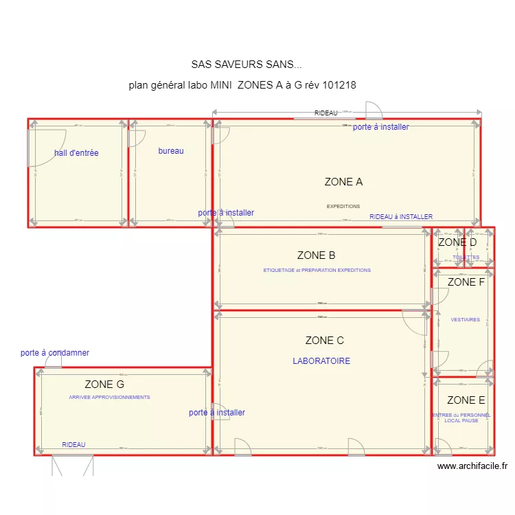 plan general labo MIN Zones A à G rév 101218 coté. Plan de plan general labo MIN Zones A à G rév 101218 coté. Plan de