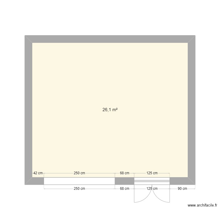 plan facade. Plan de 0 pièce et 0 m2