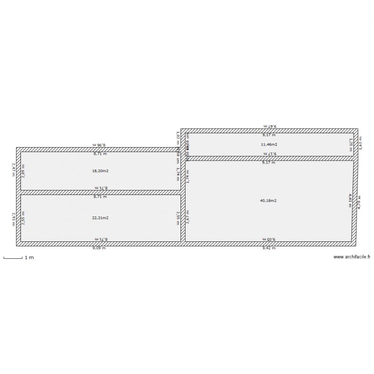 plan de face. Plan de 0 pièce et 0 m2