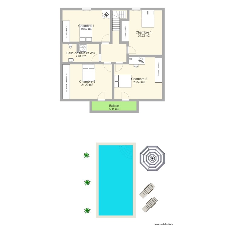 N15 COLLIN 1er etage. Plan de 0 pièce et 0 m2 N15 COLLIN 1er etage. Plan de 0 pièce et 0 m2