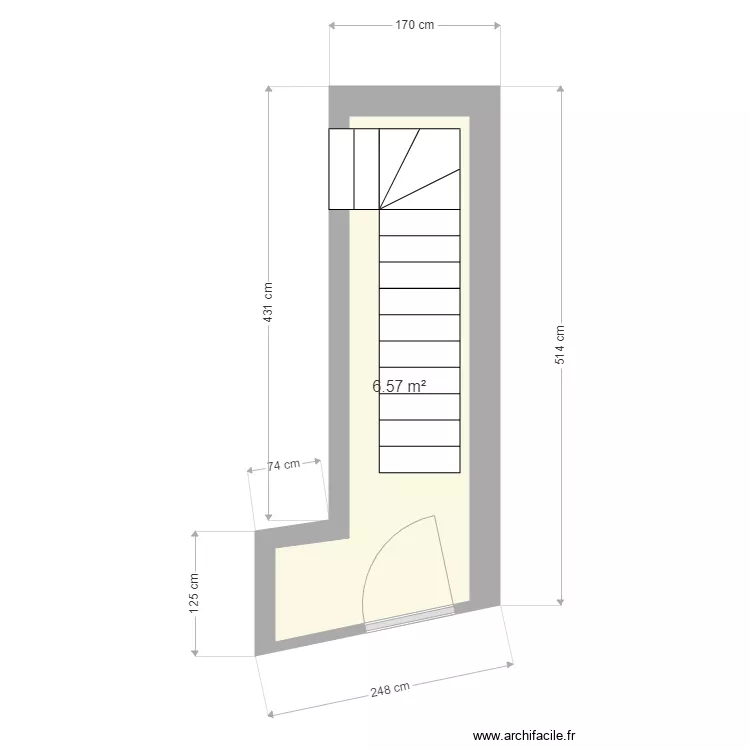 Appt entr&eacute;e. Plan de 