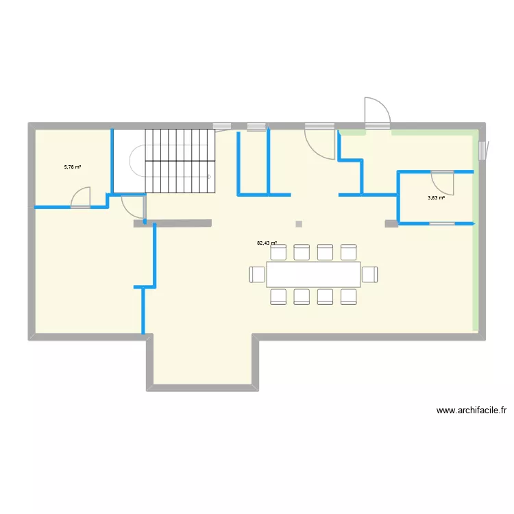 maison. Plan de 3 Pièces et 98 m²