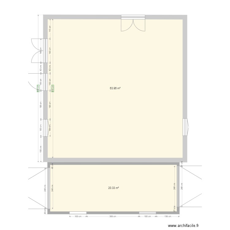 extension 1. Plan de 0 pièce et 0 m2