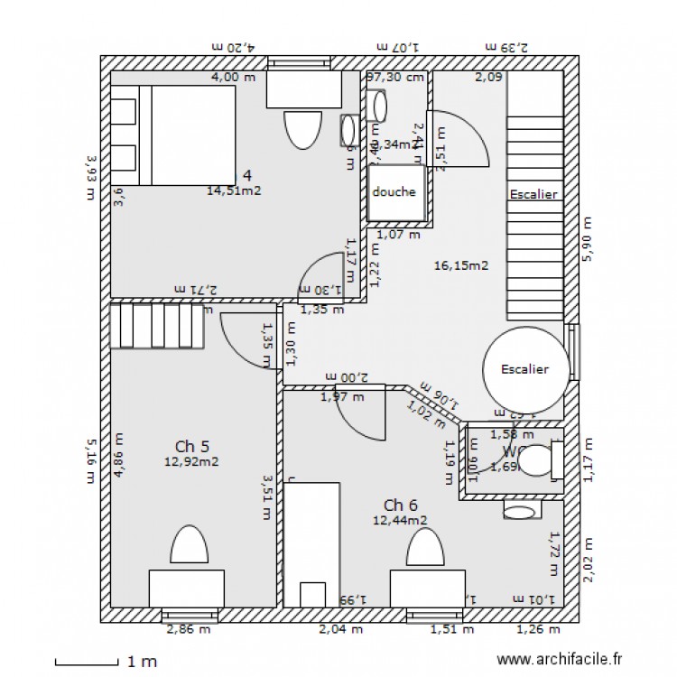 Chaussee de Lacroix - 2eme ETAGE Variante 2. Plan de 0 pièce et 0 m2