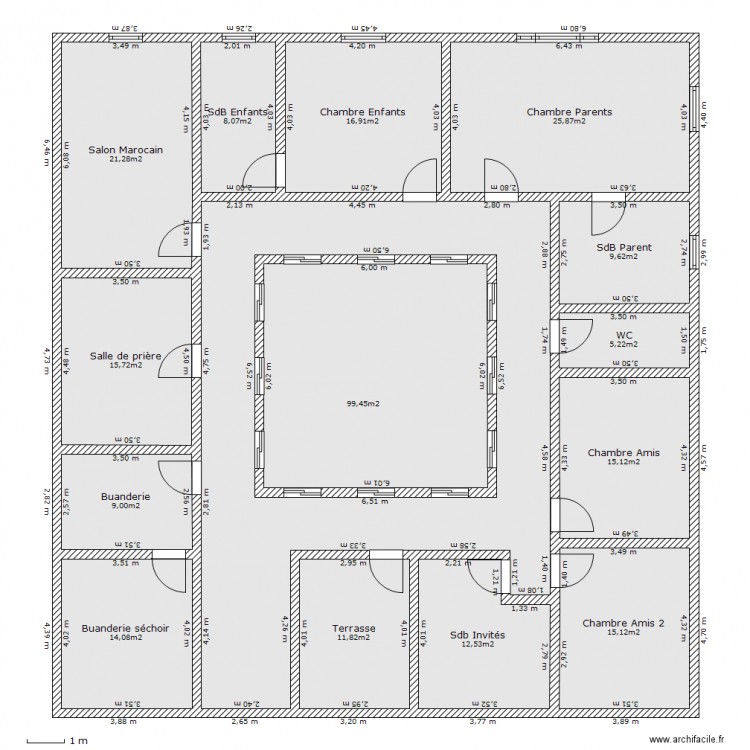 Villa 1er  étage. Plan de 0 pièce et 0 m2