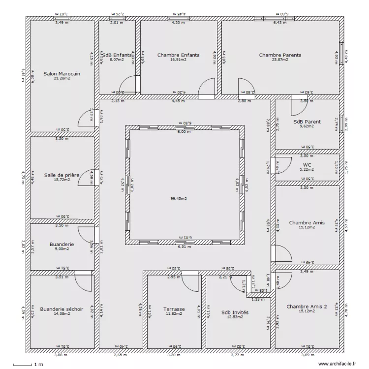 Villa 1er étage. Plan de Villa 1er étage. Plan de