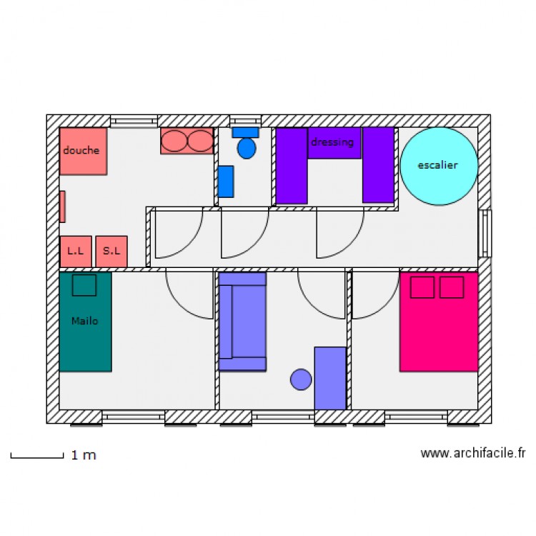 pieces étage. Plan de 0 pièce et 0 m2