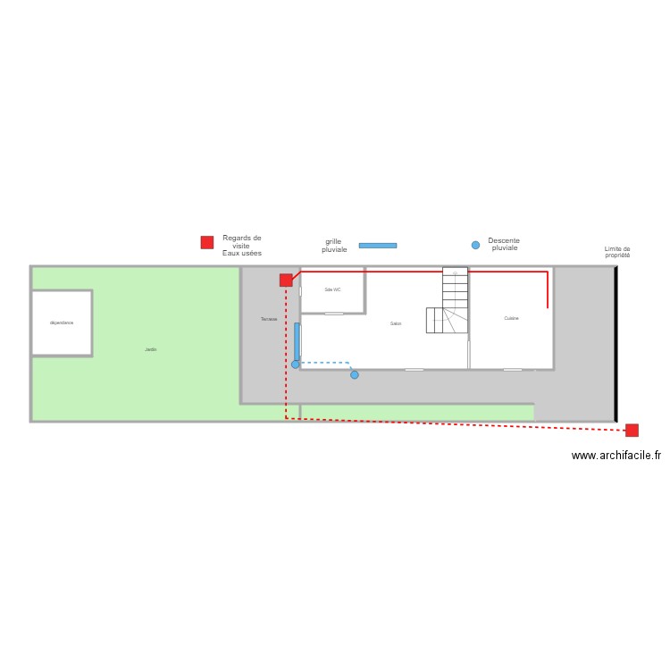 RDC J FERRY. Plan de 0 pièce et 0 m2