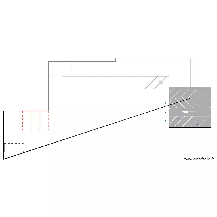 Parking Employ&eacute;s  en epi 45. Plan de 