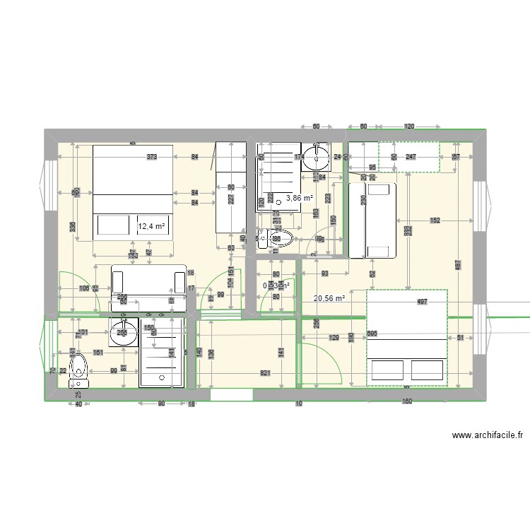 derniere version. Plan de 4 pièces et 38 m2