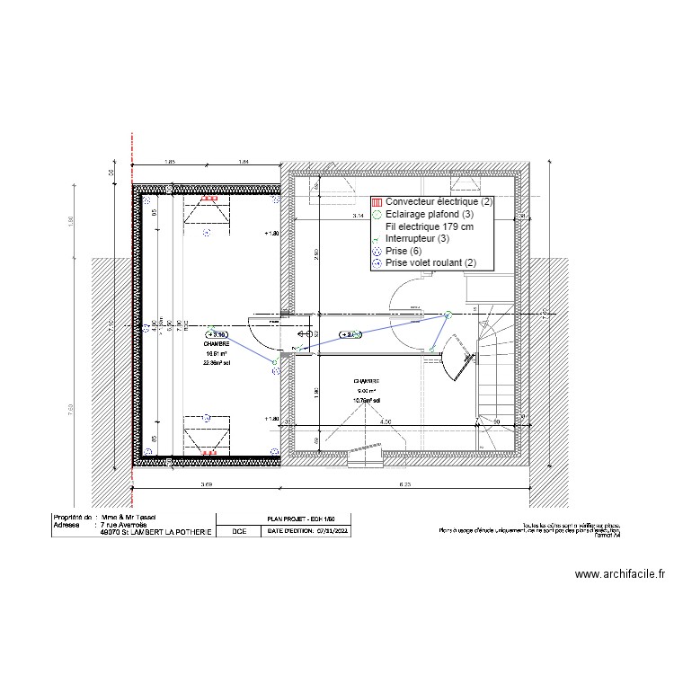 Plan électrique Tassel. Plan de 0 pièce et 0 m2