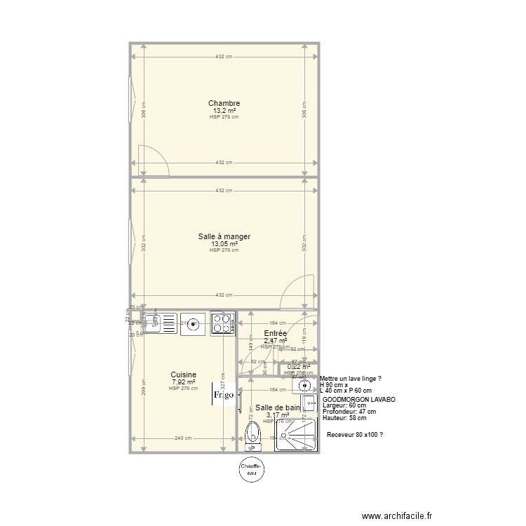 Aguado 1ère étage gauche. Plan de 0 pièce et 0 m2