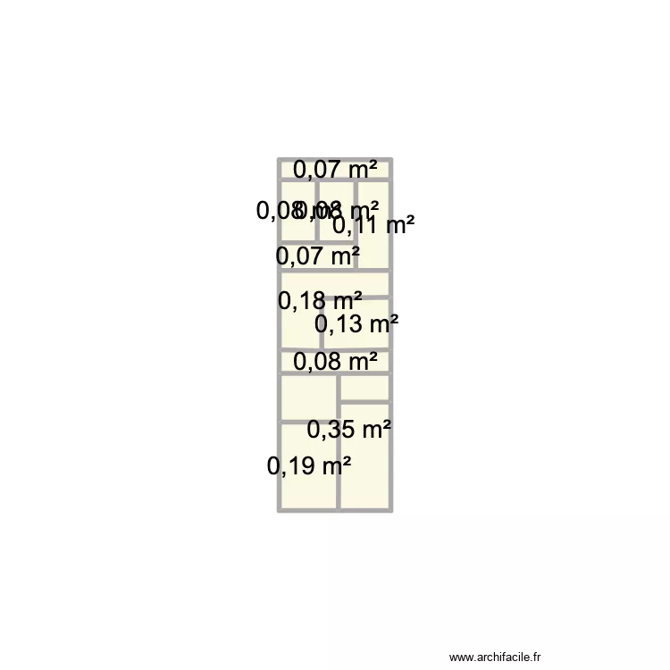 etagere salon. Plan de 