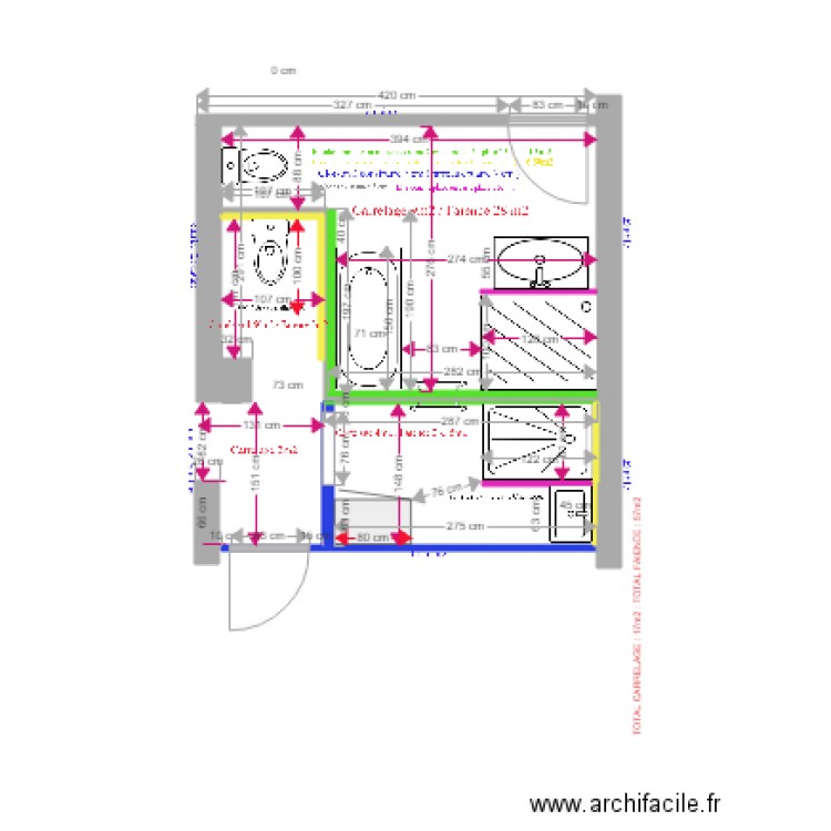 salles de bains 2. Plan de 0 pièce et 0 m2