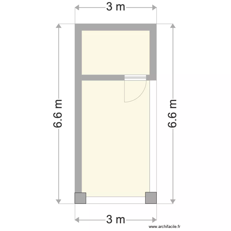 Abri de jardin vue aerienne. Plan de 