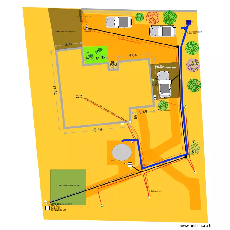 plan d amenagement M Vidal ARTHES. Plan de 