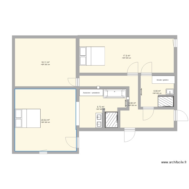 chambre ouais. Plan de 0 pièce et 0 m2