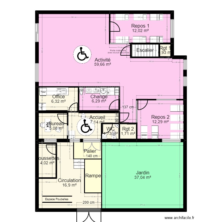 94V75C projet jordan PMI pompidou. Plan de 0 pièce et 0 m2