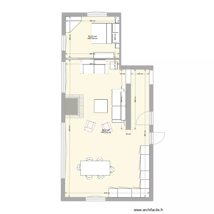 Plan Salon Croset. Plan de 