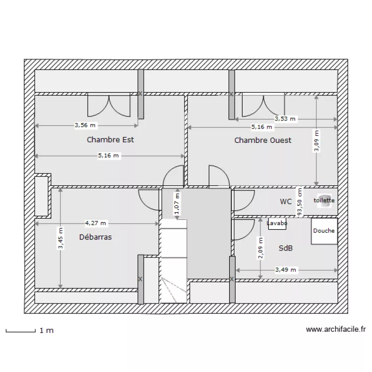 Cornouaille etage v5b. Plan de 